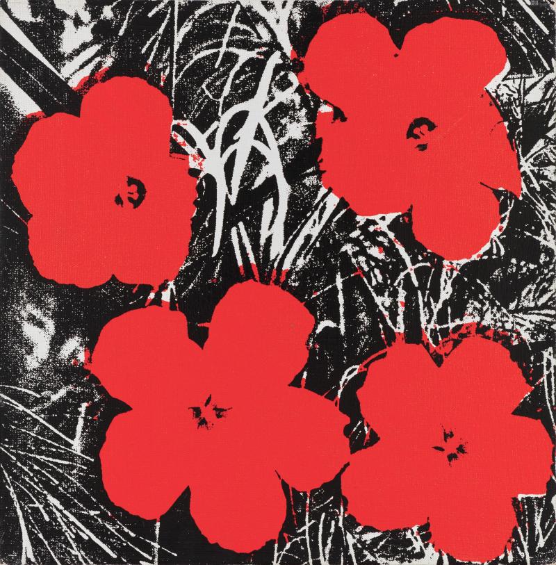 Andy Warhol (1928 – 1987) Flowers | 1964 | Synthetische Polymerfarben auf Leinwand | 36 x 36 cm Ergebnis: € 554.000