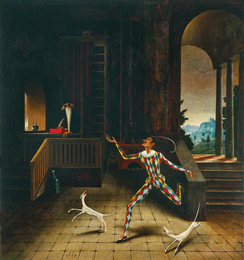 Franz Sedlacek (Breslau 1891–1945 Thorn, Polen) „Der Zauberer und der Harlekin“