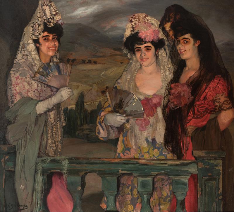 Ignacio Zuloaga: Meine Cousinen auf dem Balkon, 1906 Privatsammlung