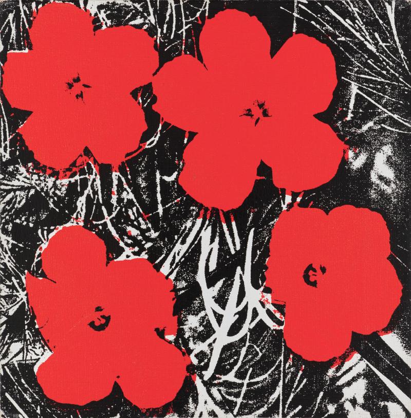 Andy Warhol (1928 – 1987) Flowers | 1964 | Synthetische | Polymerfarben auf Leinwand | 36 x 36 cm Ergebnis: € 533.000