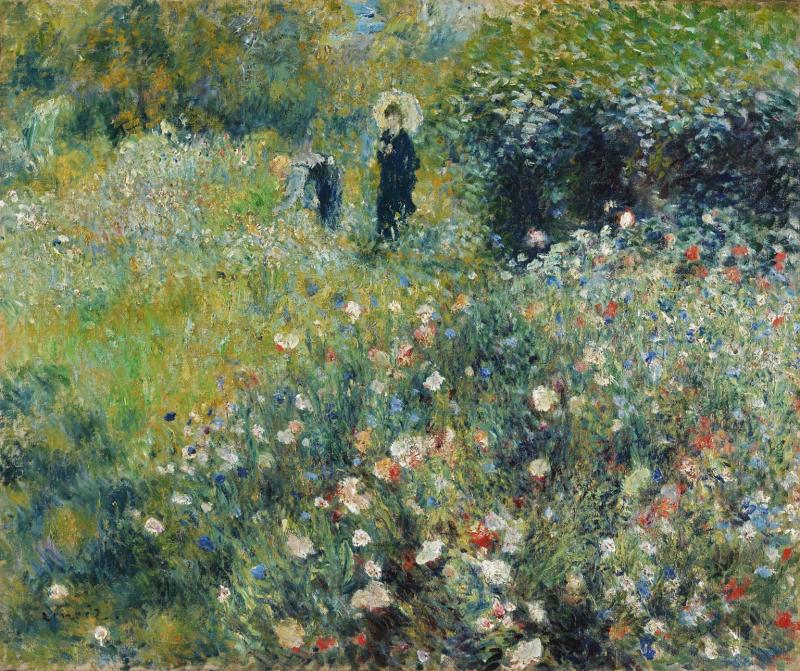 Woman with a Parasol in a Garden Pierre-Auguste Renoir (c) mfab.hu