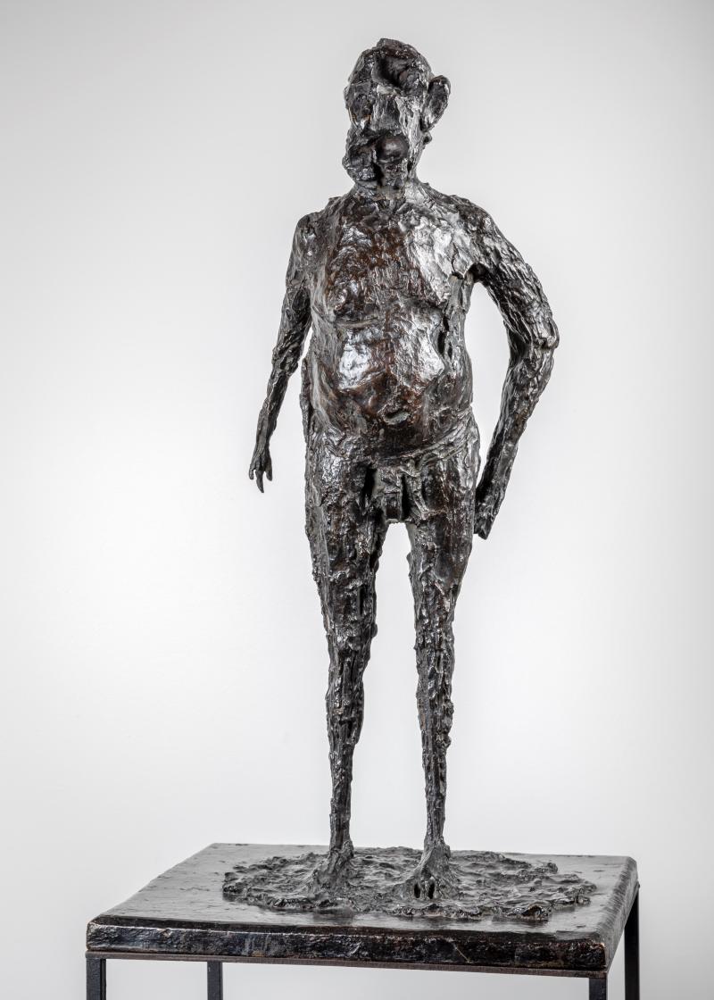 Galerie de la Béraudière  Germaine Richier (Grans 1902-1959 Montpellier) L'Ogre, 1949 Bronze with black patina H 81.2 x W 45 x D 40.3 cm Signed and stamped on the base: G Richier, C. Valsuani cire perdue Foundry: Claude Valsuani, Paris, conceived in 1949, cast in 1951 Edition of 12 (1/8 – 8/8 + 4 AP ) Original certificate of authenticity by Francoise Guiter, dated 5 March 2014 Provenance: Galerie Creuzevault, Paris (1962); Galerie Odermatt, Paris; Sale Prescheteau-Badin, Paris, 20 March 2006; pr