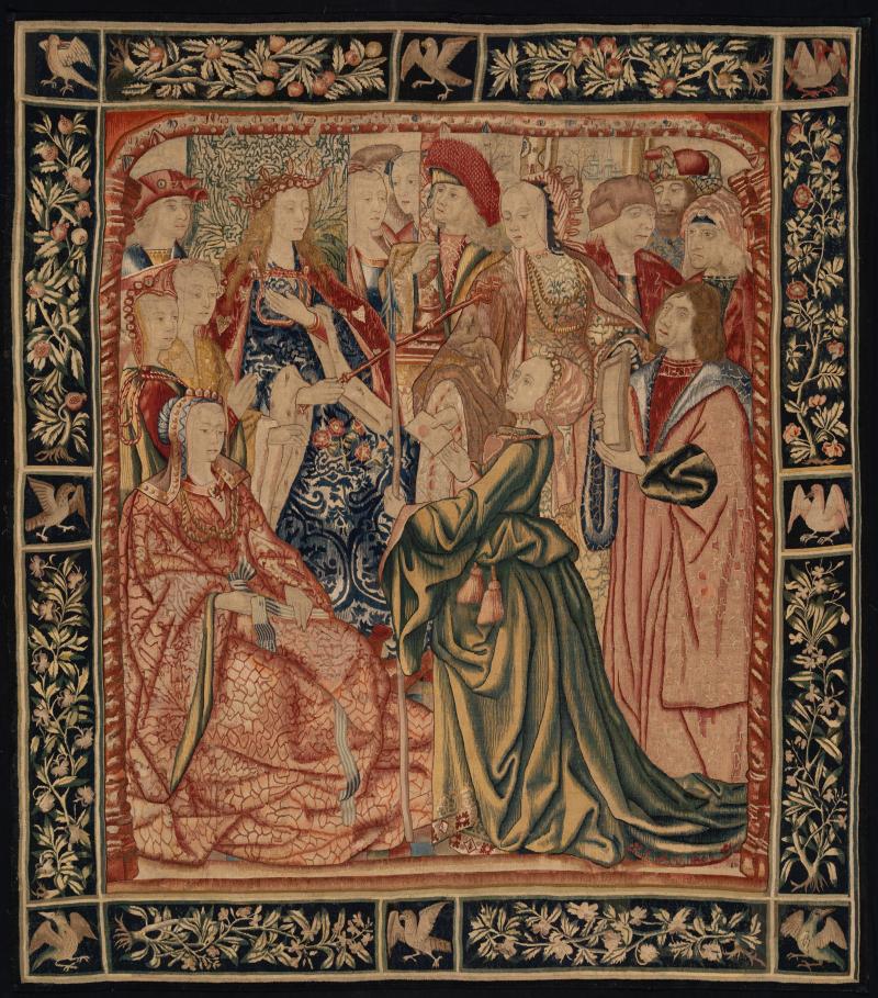 De Wit Fine Tapestries  Court Scene Southern Netherlands, probably Brussels, early 16th century Wool & silk 259 x 228 cm