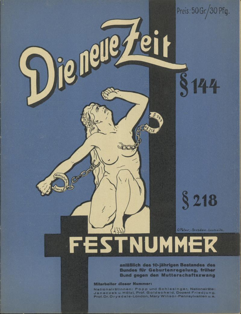 Festschrift des Bundes für Geburtenregelung, 1929 © Privatsammlung Karl Sablik