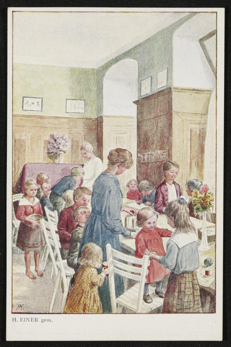 Postkarte des Vereins „Bereitschaft“, der Tagesheimstätten für Kinder einrichtete, um 1925 © privat