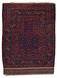 Baluch Timuri Prayer Rug 152 x 112 cm (5' x 3' 8") Persia, ca. 1900 Starting bid: € 1,500