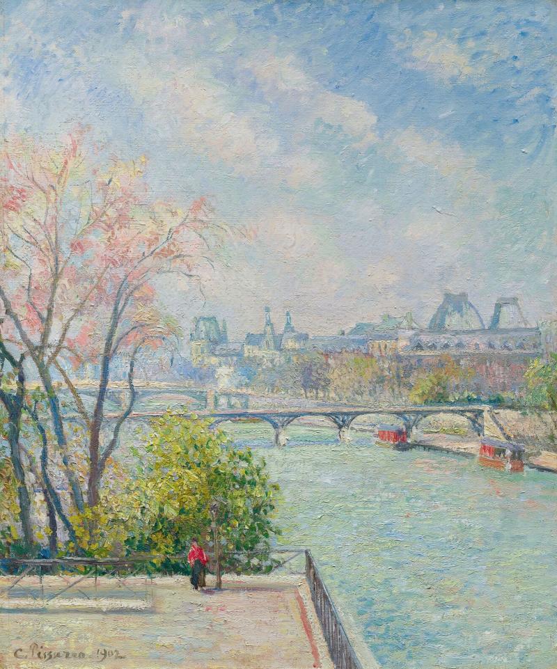 Camille Pissarro, Der Louvre, Morgen, Frühling, 1902, © Sammlung Hasso Plattner