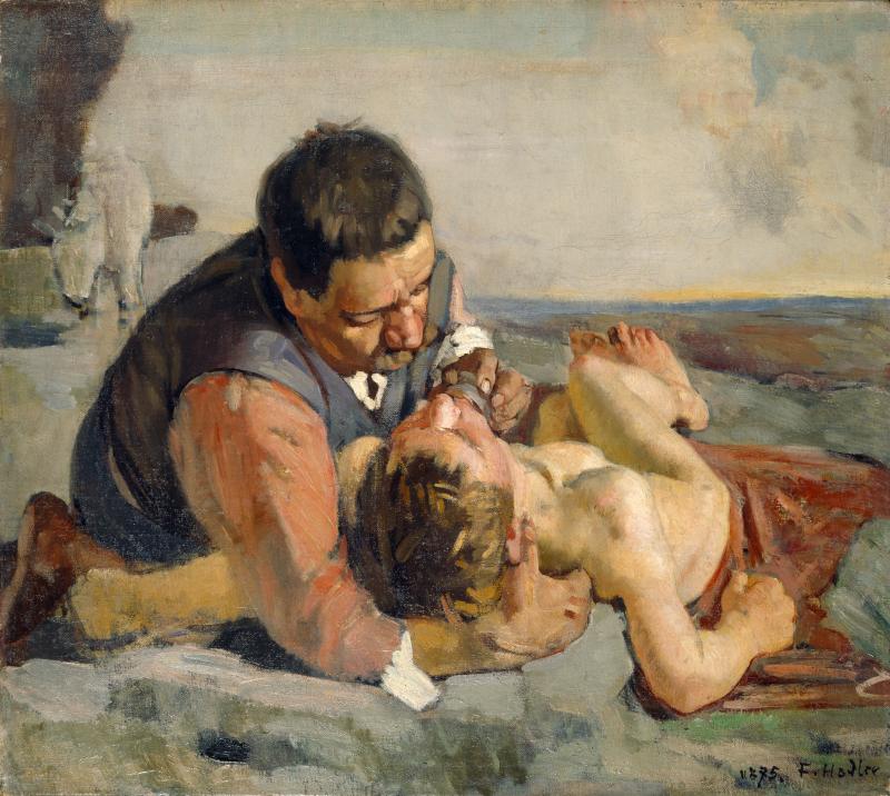 Ferdinand Hodler, Der barmherzige Samariter, um 1881 Öl auf Leinwand, 45 x 50,5 cm Kunsthaus Zürich, Gottfried Keller- Stiftung, Bundesamt für Kultur, Bern, 1920