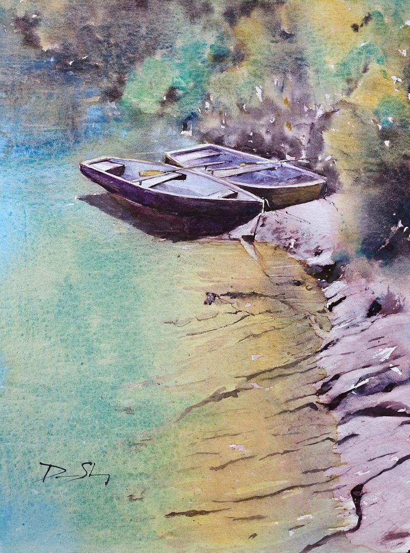 Artwork / Photo credit: David Stumpp: Resting / Aquarell, 40 x 50 cm, 2024 Courtesy of Stumpp Art, Constance D 