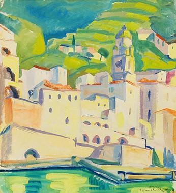 Herbert Gurschner Amalfi, 1939 Aquarell/Papier 29 x 26 cm signiert H.Gurschner, datiert 1939 beschriftet Amalfi