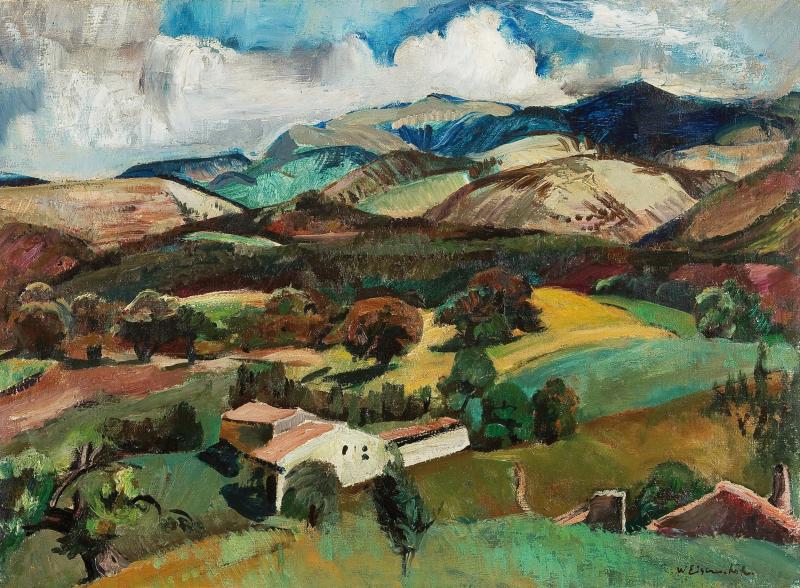 Willy Eisenschitz (1889 – 1974) „Landschaft bei Dieulefit" Öl/Leinwand 54 x 73,4 cm, signiert  Foto: © Kunsthandel  Widder