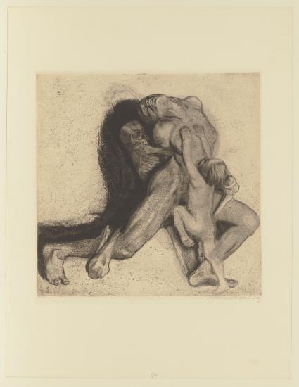 Käthe Kollwitz, Tod und Frau, 1910