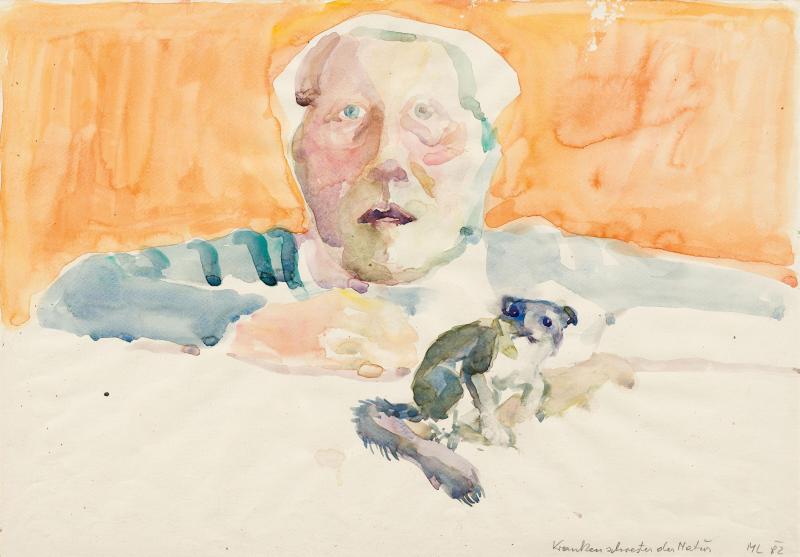 Lot 1246 Maria Lassnig* Krankenschwester der Natur, 1982 Aquarell auf Papier; gerahmt 43 x 61 cm (Blattmaß) Rufpreis: 15 000 €