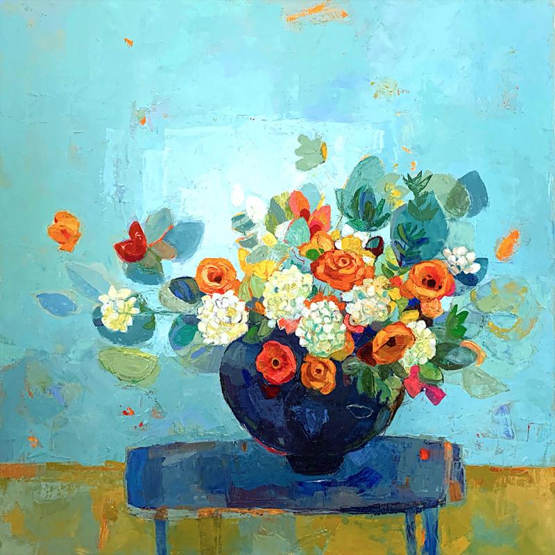 Cameron Contemporary Art Kirsty Wither Big Hearted Bunch 2023 oil on canvas 39 x 39