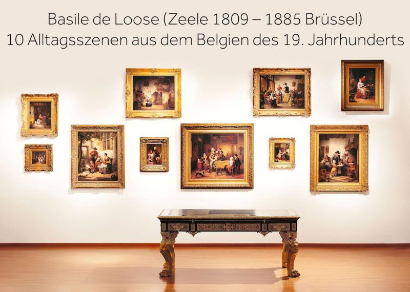 Lot 3213* BASILE DE LOOSE 10 Alltagsszenen aus dem Belgien des 19. Jahrhunderts.  CHF 70 000 / 90 000