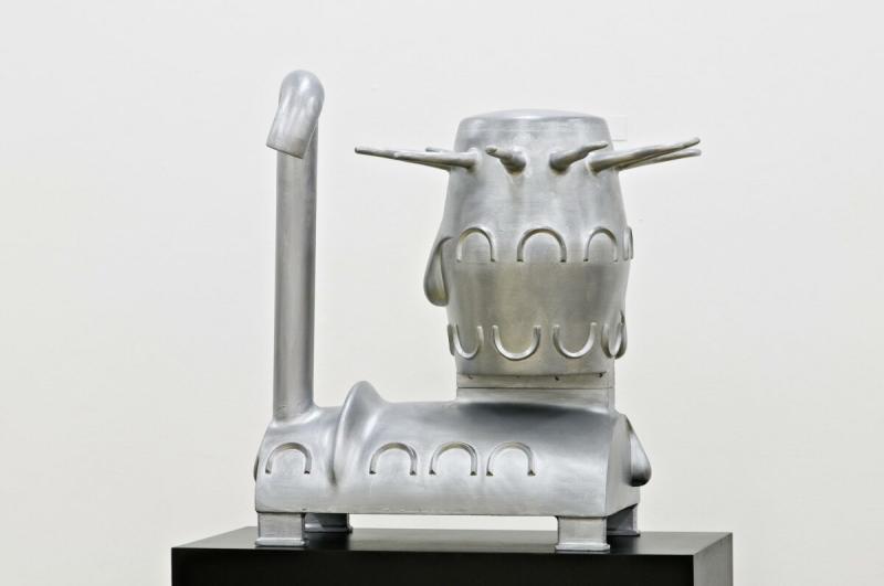 BRUNO GIRONCOLI     Ohne Titel (Fass)     1996 - 1998     aluminium casting     80 x 82 x 65 cm