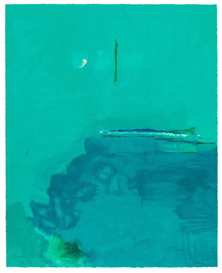 Open a larger version of the following image in a popup: Helen Frankenthaler Contentment Island, 2004 Screenprint in colours 37 1/2 x 30 1/4 in 95.3 x 76.8 cm Signed and dated in pencil, numbered from edition of 128 110737