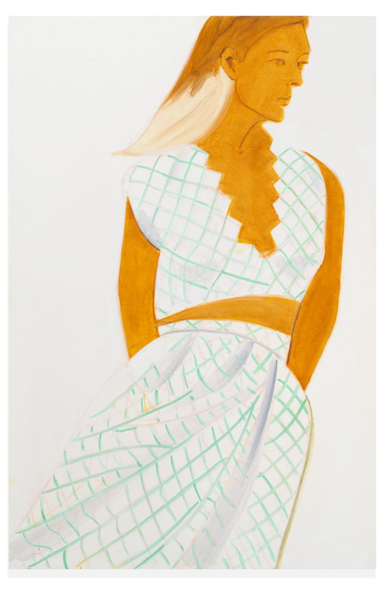 Alex Katz  Claire McCardell 13, 2022  Oil on linen  182.9 x 121.9 cm (72.01 x 47.99 in) Photo: Charles Duprat.