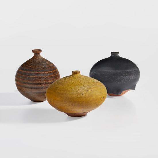 Doyle Lane Selection of three Weed pots, circa 1970 Estimate $4,000 -6,000