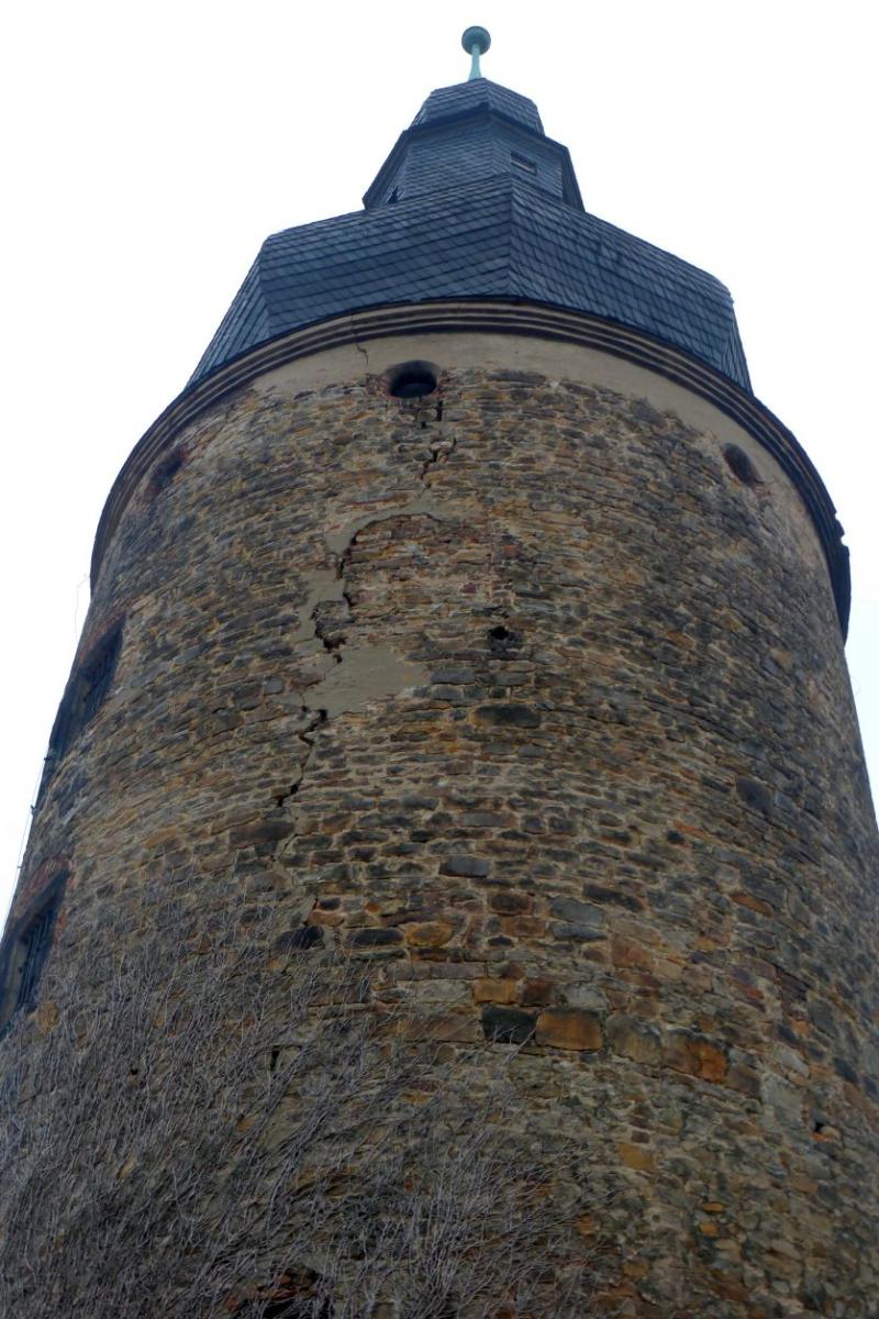 Wasserburg in Gommern, Bergfried vor der Restaurierung * Foto: Deutsche Stiftung Denkmalschutz/Wegner