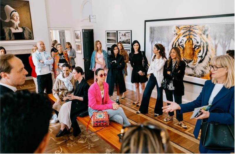 VIP visitors enjoying a tour at CAMERA WORK Gallery at the Fair. ©Graham / Finn Carlow