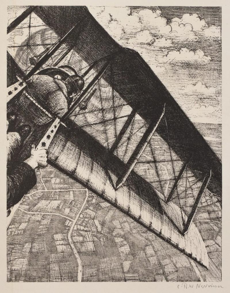 GALLERIES/Abbott and Holder, Christopher Richard Wynne Nevinson (1889-1946)  Banking at 4000 Feet, 1917  Lithograph  406 × 305 mm. (16 × 12 in.)