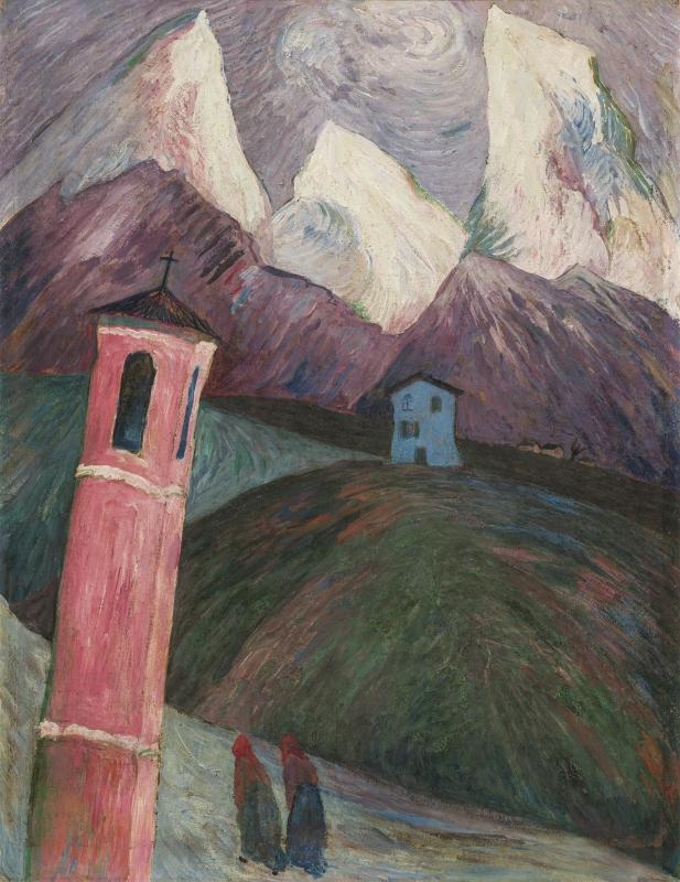 MARIANNE VON WEREFKIN, Kirchturm, um 1912 © Eine Leihgabe aus einer bedeutenden europäischen Sammlung, Foto: Leopold Museum, Wien