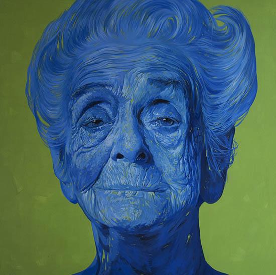 Mauro Maugliani  Rita Levi Montalcini, 2015 Öl auf Leinwand 100 x 100 cm