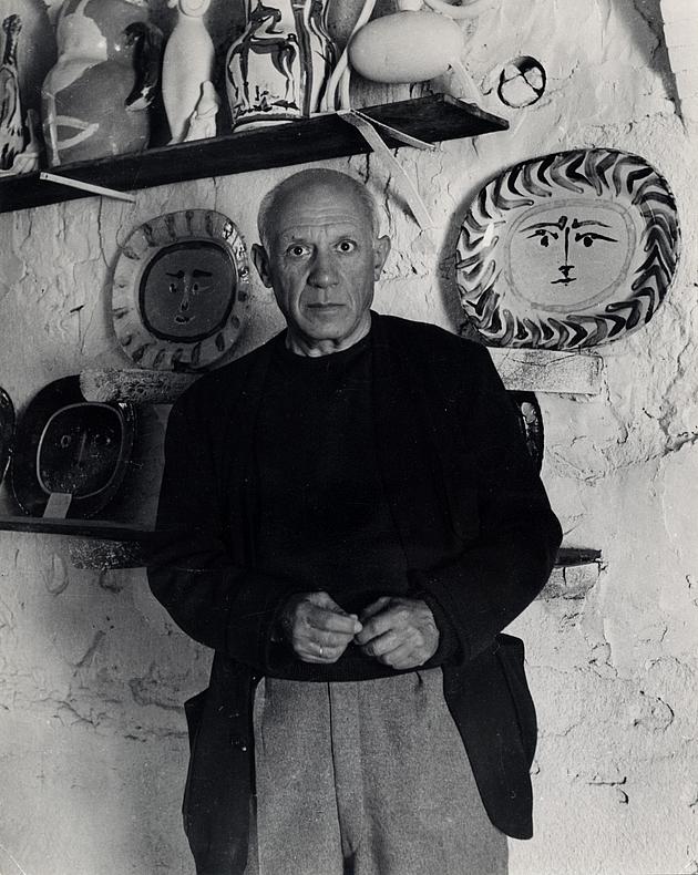 Porträt Pablo Picasso, um 1947, beide Stiftung Museum Schloss Moyland © VG Bild-Kunst, Bonn 2024