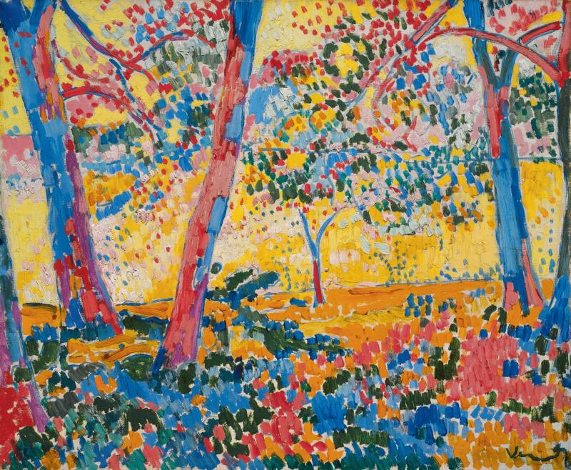 Maurice de Vlaminck Unterholz, 1905 Öl auf Leinwand, 60 × 72,5 cm Privatsammlung © VG Bild-Kunst, Bonn 2024