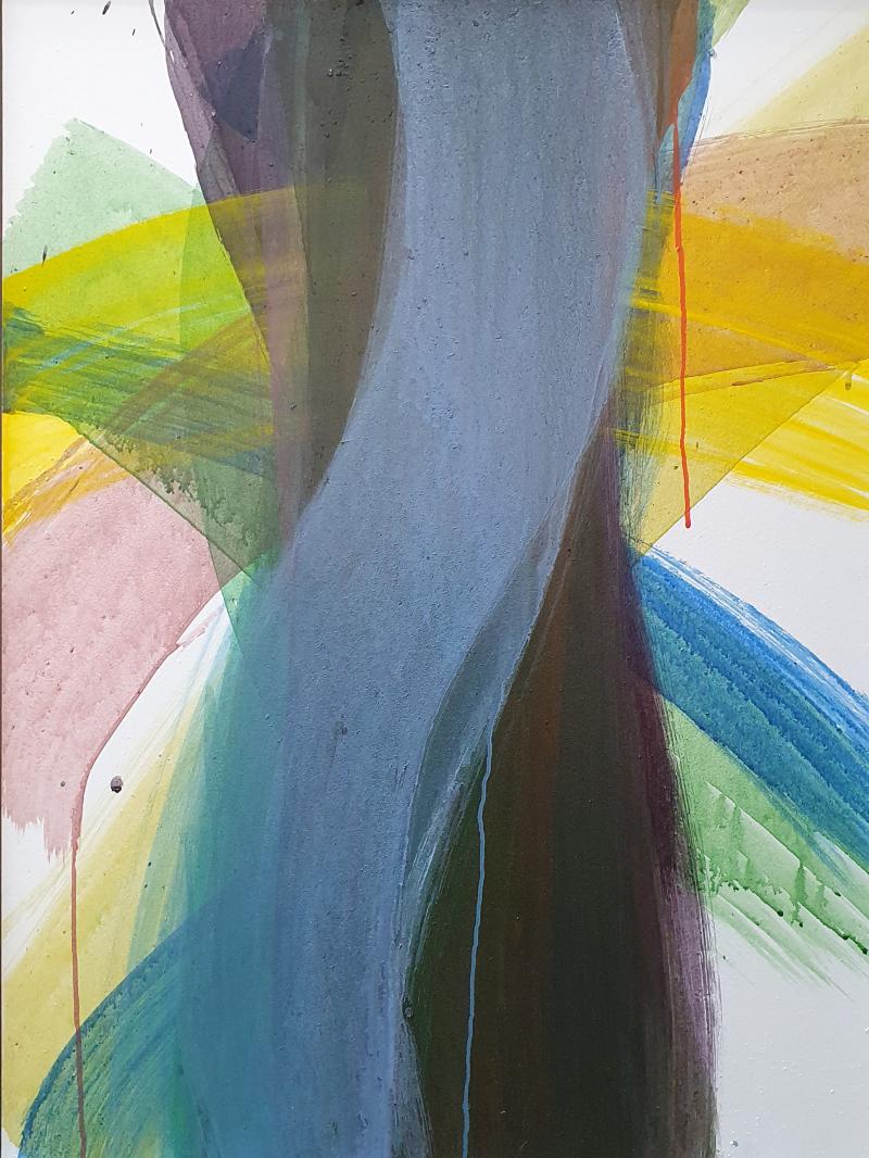 Arnulf Rainer, Ohne Titel, 2004, Leimfarbe auf Holz, 84,5 x 64 cm, signiert auf Rückseite, direkt vom Atelier Arnulf Rainer, Foto: Galerie 422 Margund Lössl