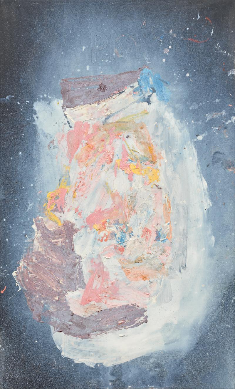 Georg Baselitz „Piet M.“ (Öl auf Leinwand, 165 x 100 cm) vertreten, in dem er Piet Mondrian portraitiert. 2018 Schätzpreis von 450.000 bis 600.000 Euro